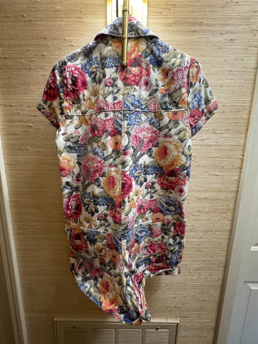 Show Me Your Mumu Floral Button Front Romper Size Small Utility Pocket - Picture 4 of 6